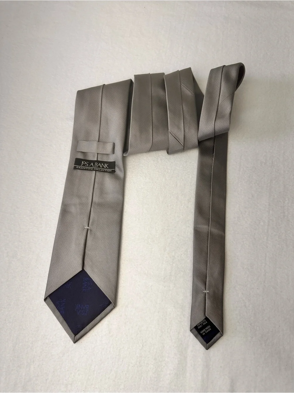 Classic Men's Solid Gray Silk Tie Jo’s a bank